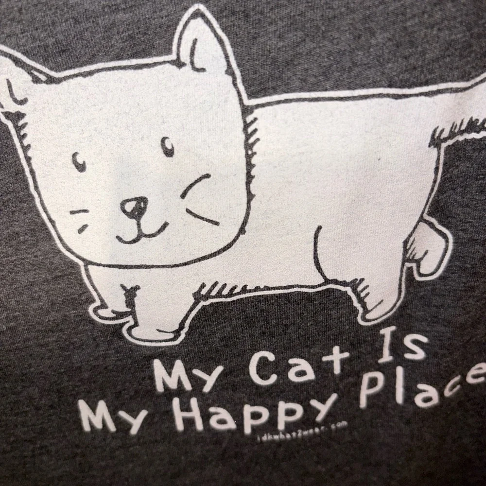 Cat Graphic Tank Top - My Cat Is My Happy Place